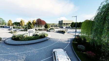 Nueva rotonda y desagüe en el futuro parque público del puerto de San Isidro