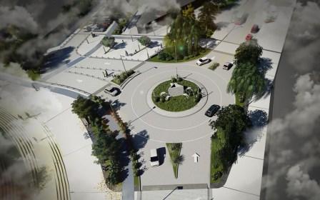 Nueva rotonda y desagüe en el futuro parque público del puerto de San Isidro