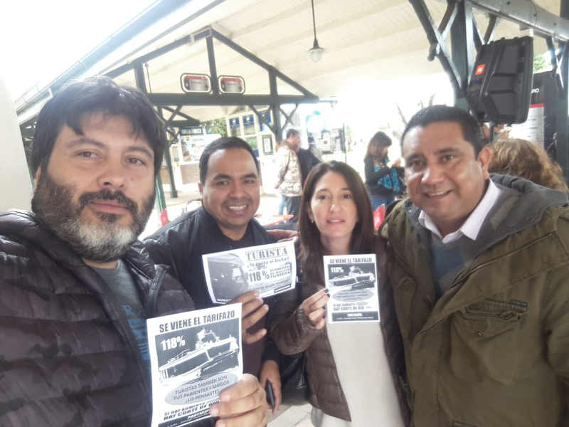 Pre candidatos del Frente de Todos en San Fernando acompañaron el reclamo contra el tarifazo del trasporte isleño