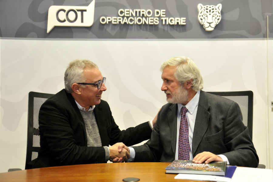 Julio Zamora y Conte Grand avanzaron en cooperación, capacitación y tecnología de la justicia en Tigre