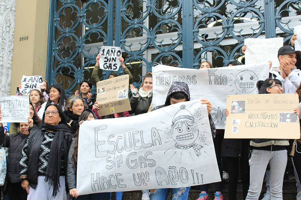 Escuelas sin gas en Vicente López dieron jornada reducida y algunas no dictaron clases.