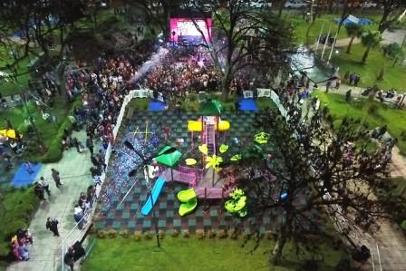 Julio Zamora inauguró la plaza renovada N°40 en Don Torcuato 