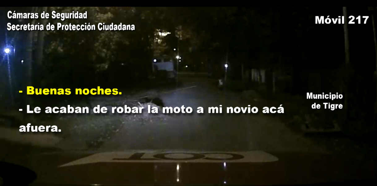 Por las cámaras de Tigre se pudo recuperar una motocicleta robada en Benavidez Por las cámaras de Tigre se pudo recuperar una motocicleta robada en Benavidez