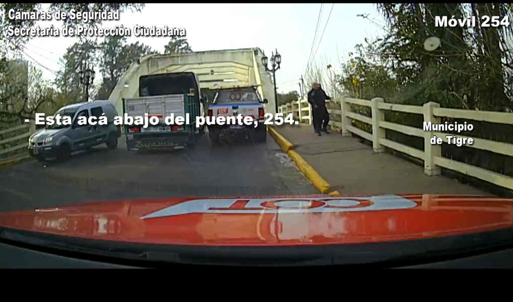 En Tigre, un ladrón se escondió bajo un puente y lo atraparon 