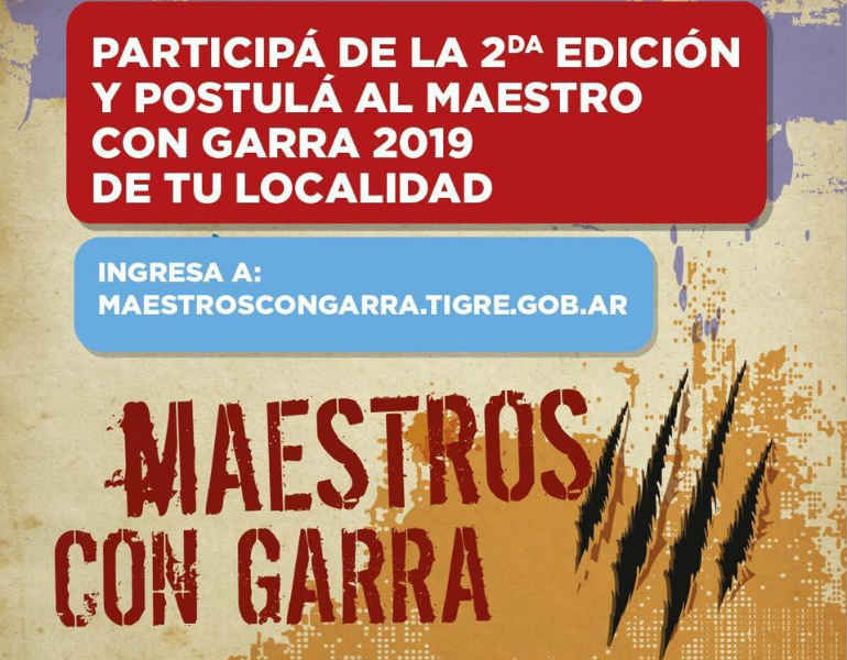 La comunidad de Tigre sigue participando de la segunda edición de “Maestros con Garra”