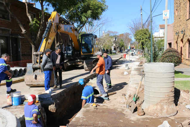En San Isidro avanzan más obras hidráulicas para evitar anegamientos 