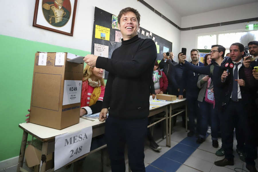 Kicillof expresó su optimismo por el resultado electoral tras votar en Pilar Kicillof expresó su optimismo por el resultado electoral tras votar en Pilar