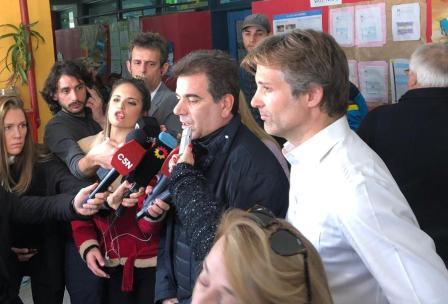 Segundo Cernadas acompañó a Cristian Ritondo y después votó este medio día en la escuela 16 de Dique Luján