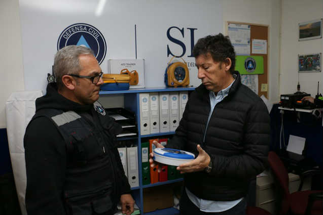 Posse visitó la nueva sede de defensa civil San Isidro