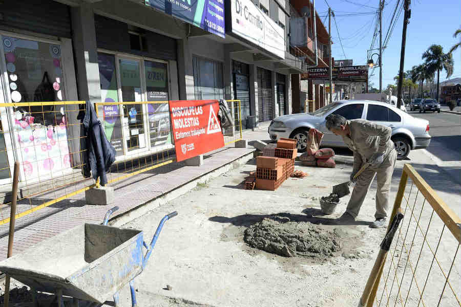 Tigre avanza en la construcción de nuevas veredas comerciales