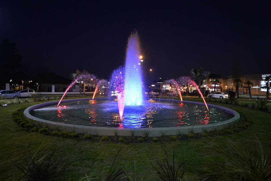 Tigre renovó la fuente de la rotonda de Empleados de Comercio en Nuevo Delta