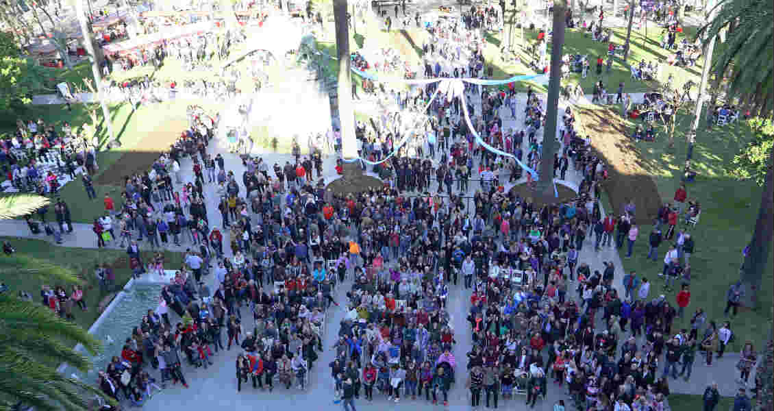 Con un gran festejo, San Martín inauguró la nueva Plaza Central