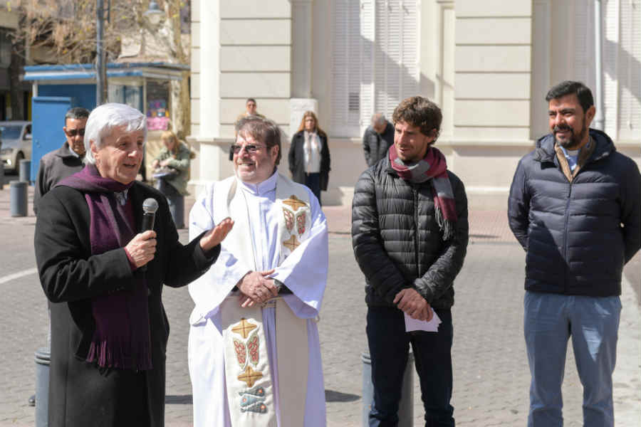 Andreotti participó de la peregrinación previa a las fiestas patronales de Nuestra Señora de Aránzazu