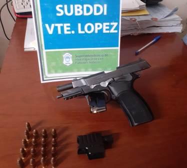 Vicente López: robaba con un arma con mira láser y fue detenido