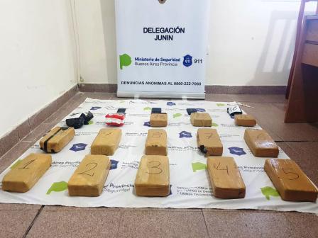 Secuestran en Junin más de 15 kilos de marihuana en un predio del Aeropuerto y sospechan que estaban destinados para los festejos de la llegada de la primavera