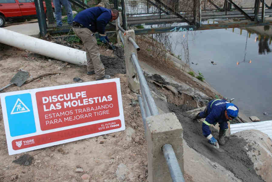 Tigre realiza nuevos trabajos hidráulicos en Don Torcuato