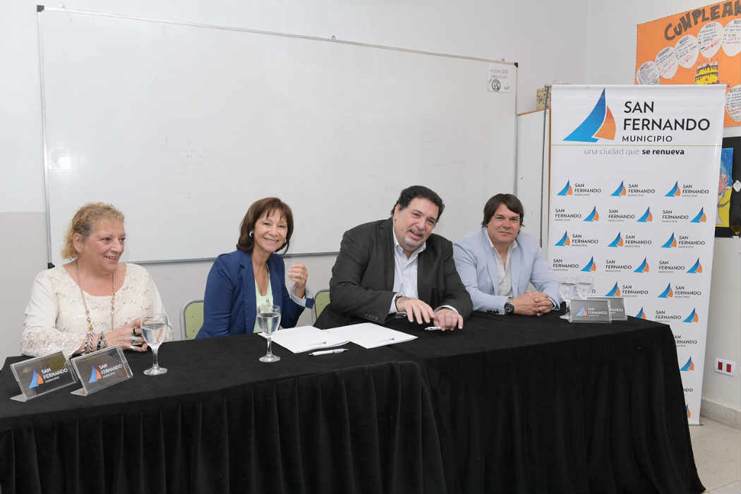 San Fernando firmó un convenio para la implementación de un programa de gestión de escuelas
