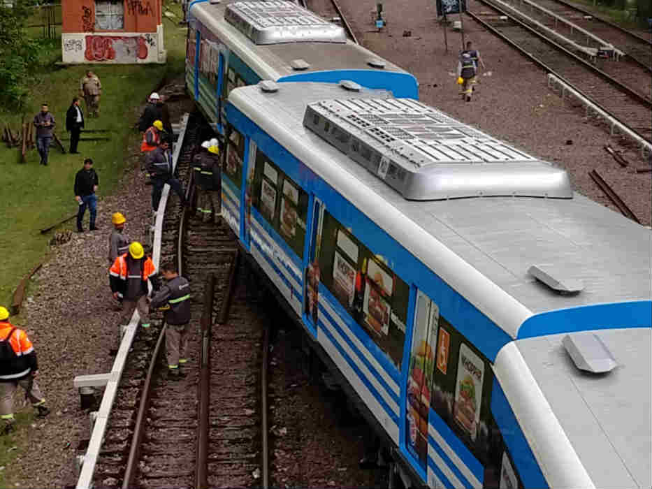 Descarriló un tren en la estación Tigre
