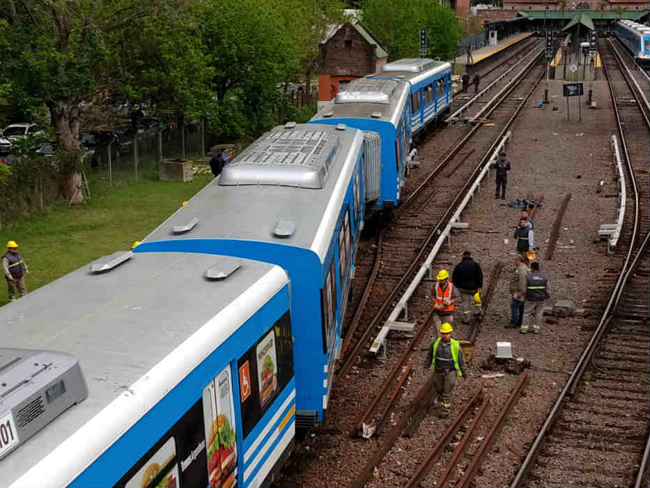 Descarriló un tren en la estación Tigre