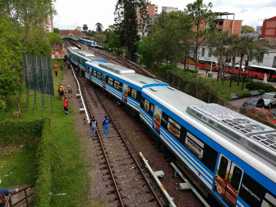 Descarriló un tren en la estación Tigre