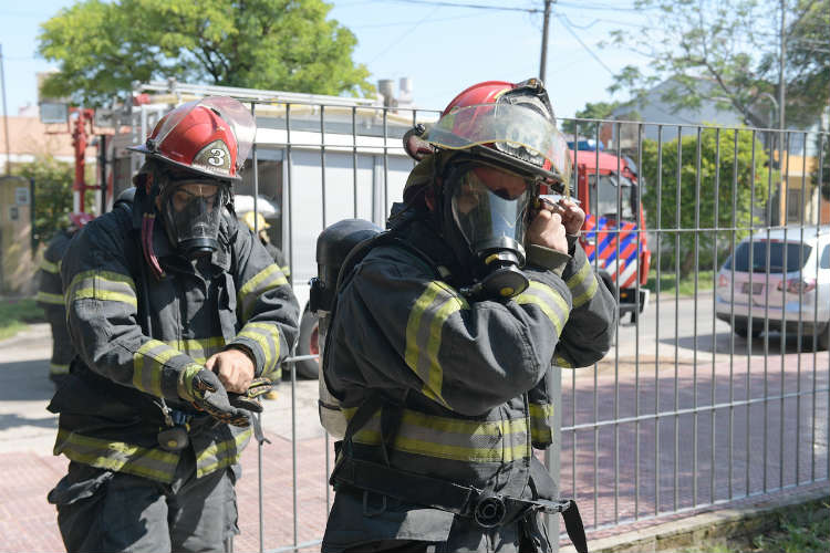 Simulacro de evacuación en el Jardín Maternal Santa Catalina de San Fernando