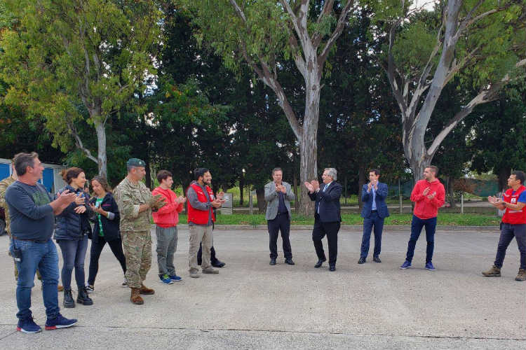 Alberto Fernández recorrió el Centro Sanitario en Tecnópolis Alberto Fernández recorrió el Centro Sanitario en Tecnópolis