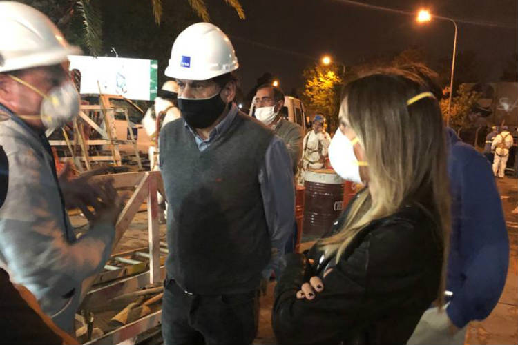 Malena Galmarini recorrió la obra de reparación de grandes conductos que AySA realiza en Pacheco Malena Galmarini recorrió la obra de reparación de grandes conductos que AySA realiza en Pacheco
