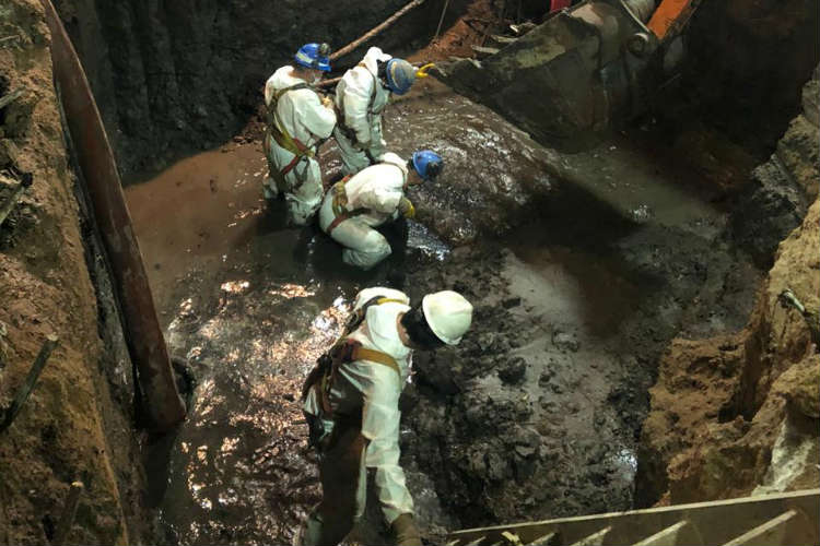 Malena Galmarini recorrió la obra de reparación de grandes conductos que AySA realiza en Pacheco Malena Galmarini recorrió la obra de reparación de grandes conductos que AySA realiza en Pacheco
