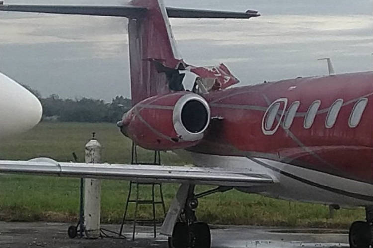 Explotó un avión sanitario en el Aeropuerto de San Fernando