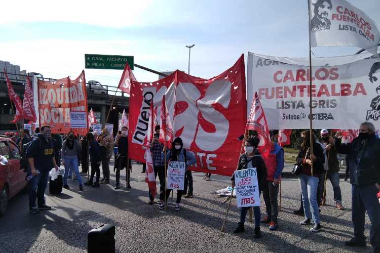 Corte en 197 y Panamericana en apoyo “a las luchas de los trabajadores”