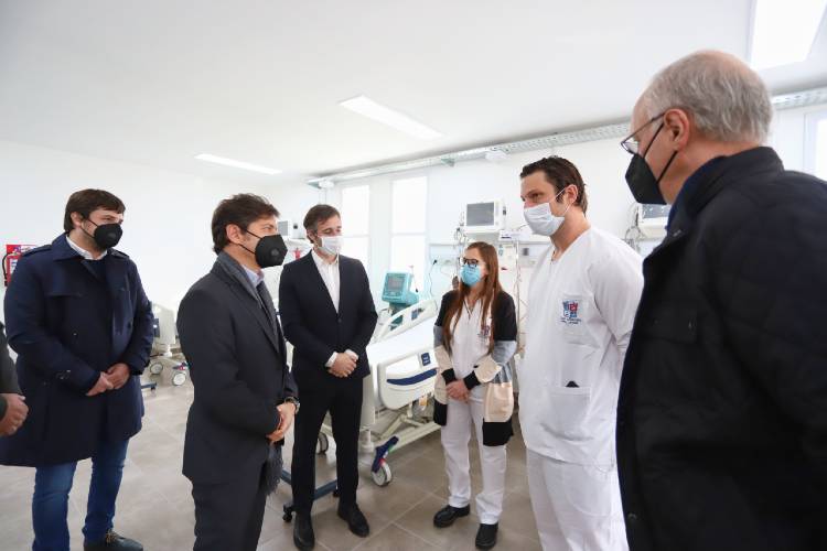  Axel Kicillof este miércoles en la apertura del nuevo Hospital Municipal “Presidente Derqui” en Pilar. Participaron el intendente local, Federico Achaval