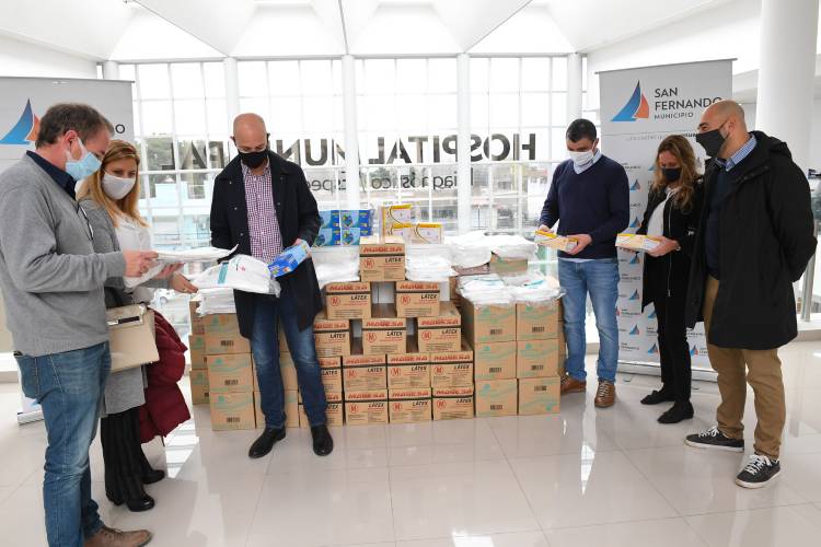 El Hospital Municipal de San Fernando recibió una donación del Banco Galicia para el cuidado del personal médico 