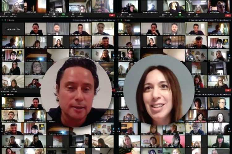 María Eugenia Vidal en la Mesa Educativa Provincial de Juntos por el Cambio