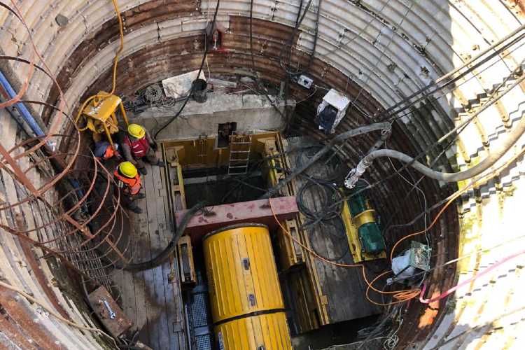 Con una Tunelera de gran porte AYSA avanza con una obra cloacal en Lomas de Zamora Con una Tunelera de gran porte AYSA avanza con una obra cloacal en Lomas de Zamora