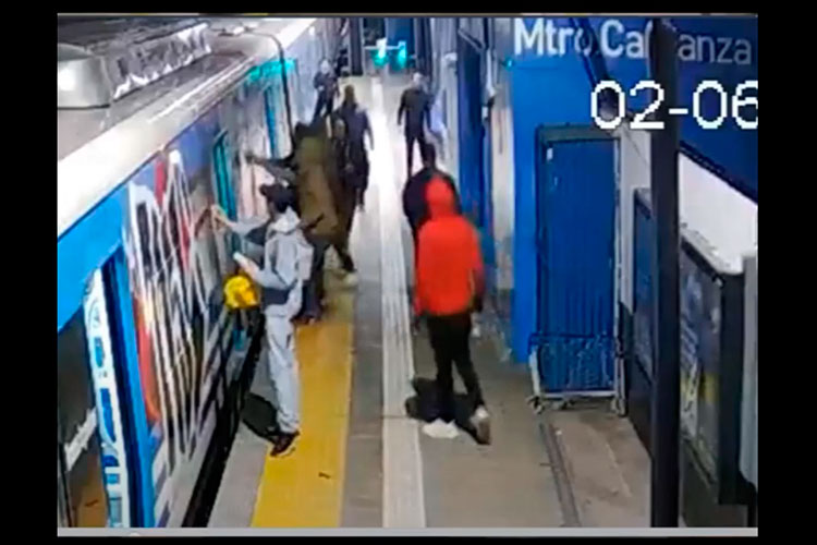 Desbaratan una banda que pintaba y rompía trenes de la Linea Mitre