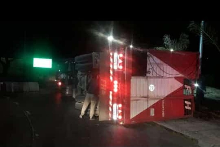 Un Camión con ganado volcó en el Acceso Tigre de la Panamericana
