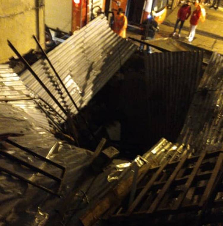 El derrumbe de una medianera pudo causar una tragedia en San Fernando