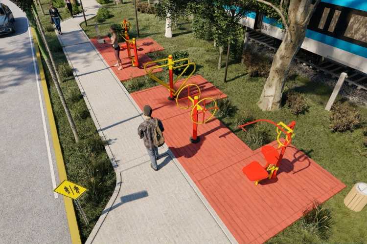 San Fernando comenzó con la construcción del Paseo en la calle García Mansilla San Fernando comenzó con la construcción del Paseo en la calle García Mansilla