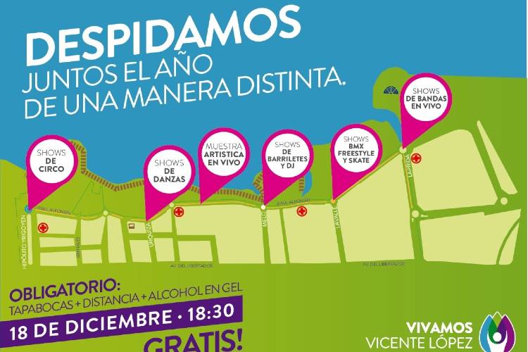Vicente López despide el año en el Paseo de la Costa