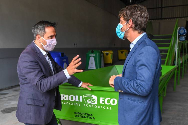 Andreotti y Cabandié presentaron las máquinas de la futura Planta de Reciclaje de San Fernando