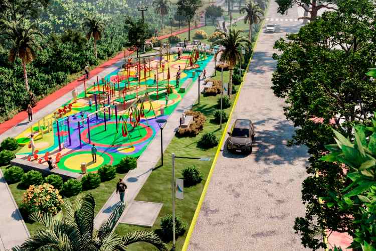 Juan Andreotti presentó el parque que se construye donde se entubó el zanjón “Miguel Cané”