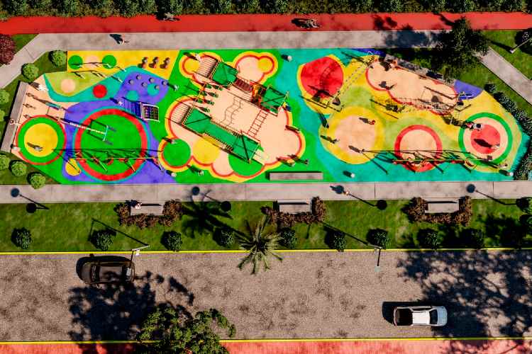 Juan Andreotti presentó el parque que se construye donde se entubó el zanjón “Miguel Cané”