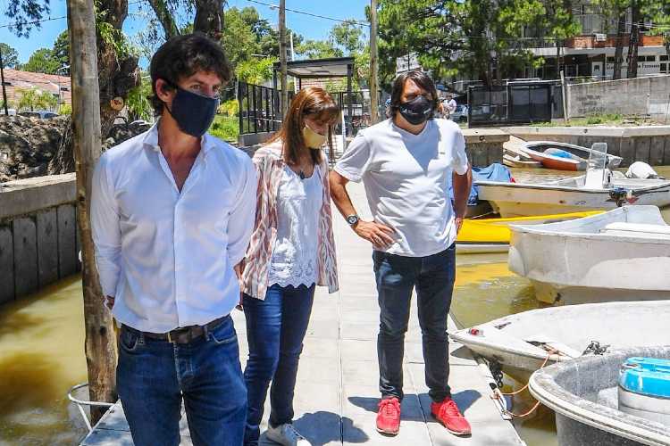 Juan Andreotti visitó el nuevo Muelle Público Municipal en su última etapa de obra