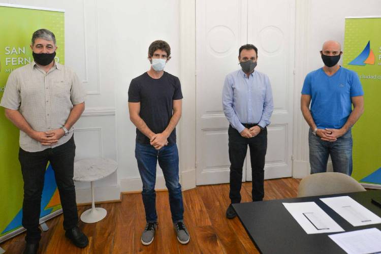 Andreotti recibió a autoridades del ERAS y AYSA por la Tarifa Social y Comunitaria para clubes de San Fernando