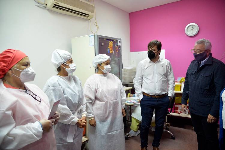 Julio Zamora y Nicolás Kreplak monitorearon los puntos de vacunación contra el Covid-19 en Tigre