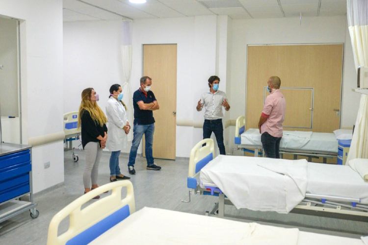 Juan Andreotti presentó la ampliación de camas de terapia en el Hospital Municipal de San Fernando