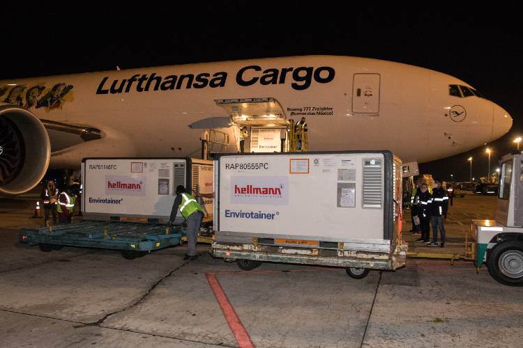 Coronavirus: arribó desde China el vuelo de Lufthansa con 244.800 dosis de Sinopharm Coronavirus: arribó desde China el vuelo de Lufthansa con 244.800 dosis de Sinopharm