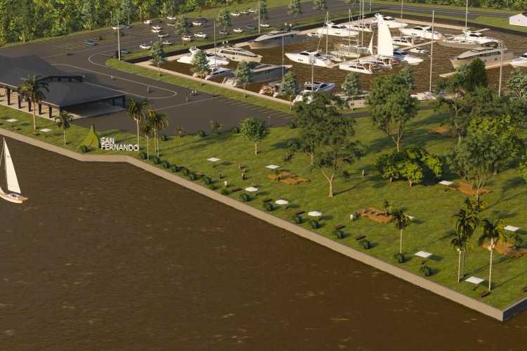 Juan Andreotti recorrió la recuperación de 2 hectáreas de espacio verde para ampliar el Parque Náutico