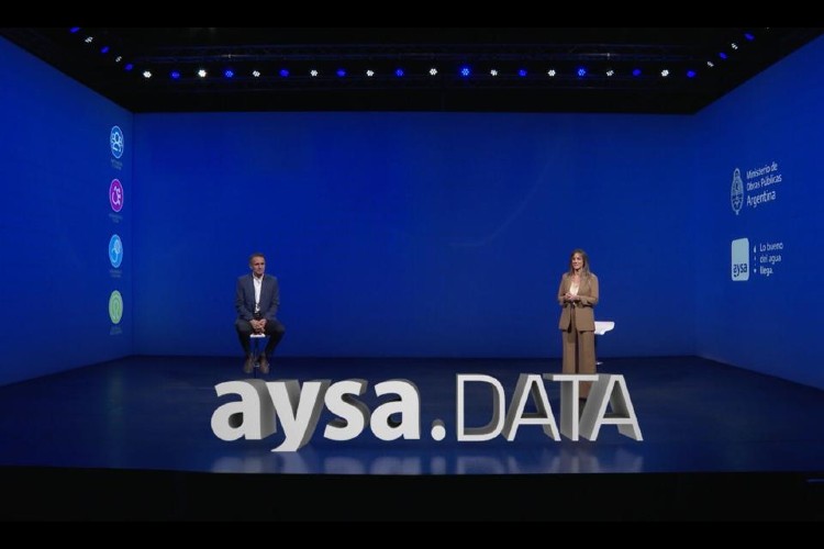 AySA, Malena Galmarini, Gabriel Katopodis AySA, Malena Galmarini, Gabriel Katopodis