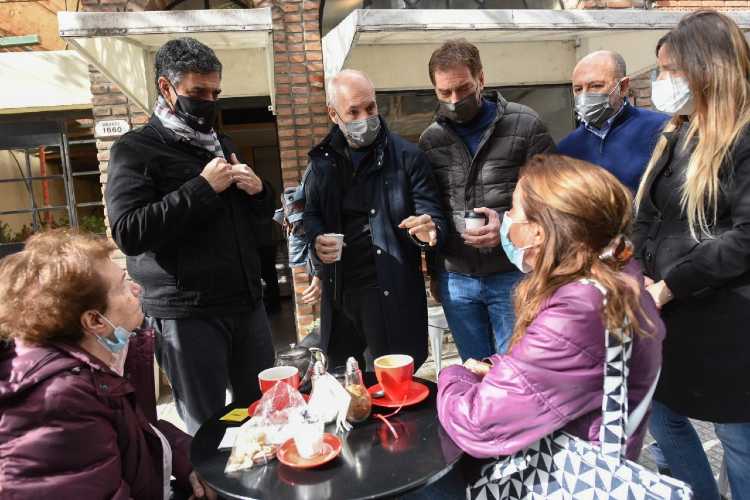 Recorrida Jorge Macri Santilli y Larreta en Vicente López Recorrida Jorge Macri Santilli y Larreta en Vicente López